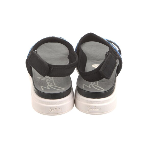 Women's 11 Zodiac JADA Ankle Strap Sandals Black Blue TRIBAL 1" Platform New - Picture 4 of 5